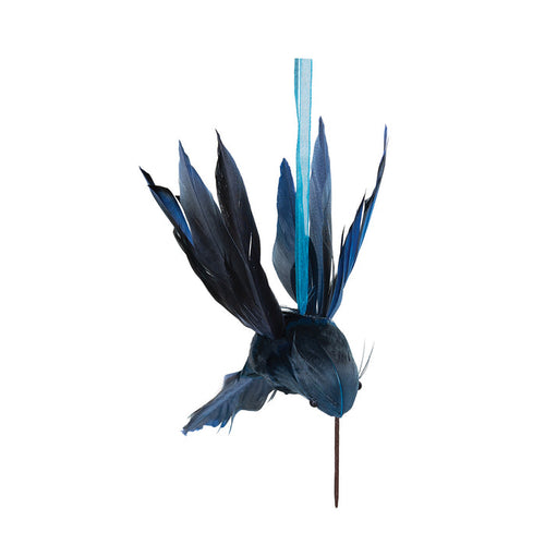 A Blue Hummingbird Ornament.