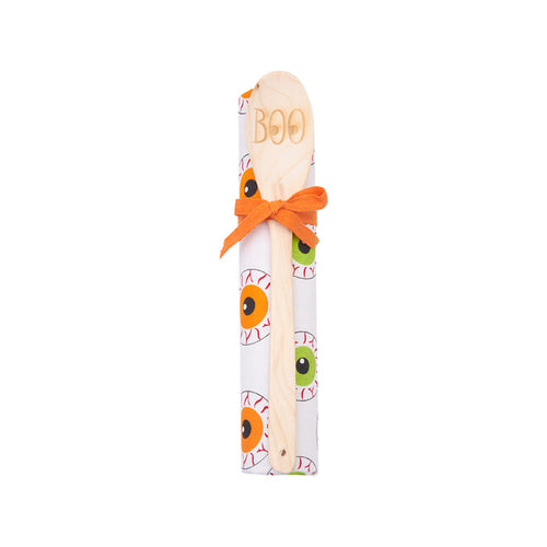A Boo Eyeball Kitchen Towel & Spoon Set.