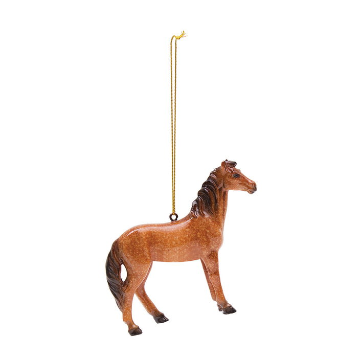 A Brown Horse Ornament.
