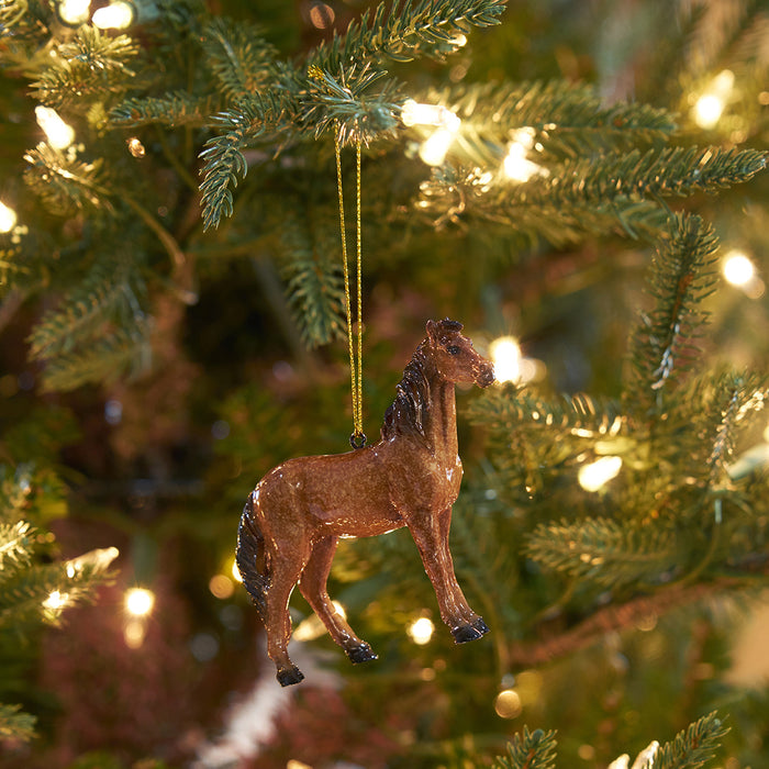A Brown Horse Ornament.
