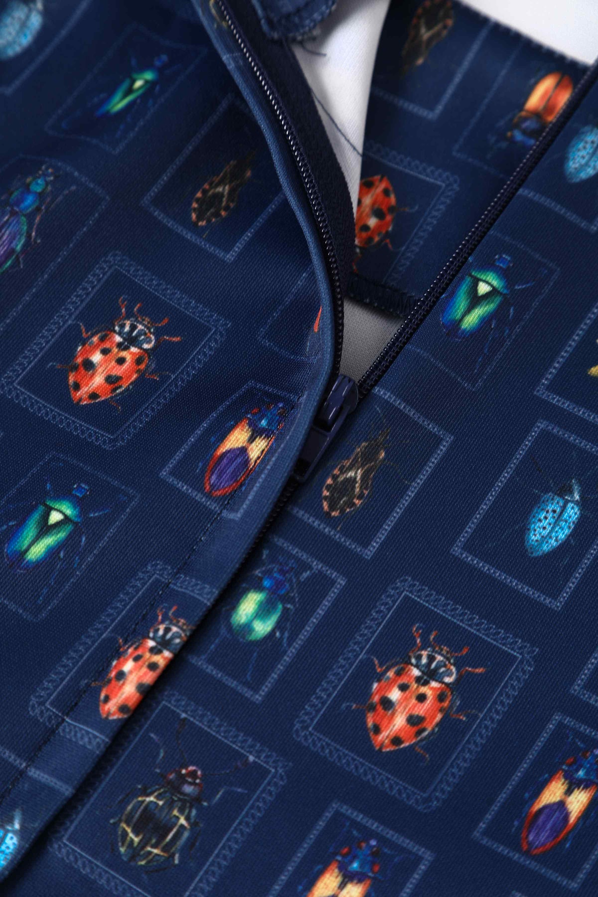 Amanda Navy Blue Bug Swing Dress