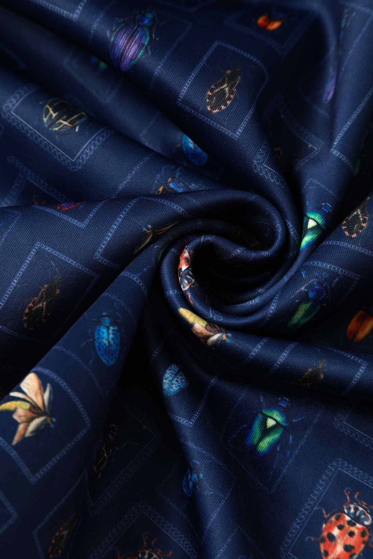 Amanda Navy Blue Bug Swing Dress