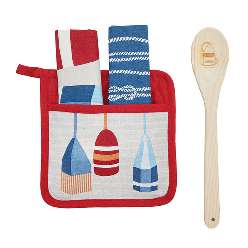 A Buoy Potholder Set.