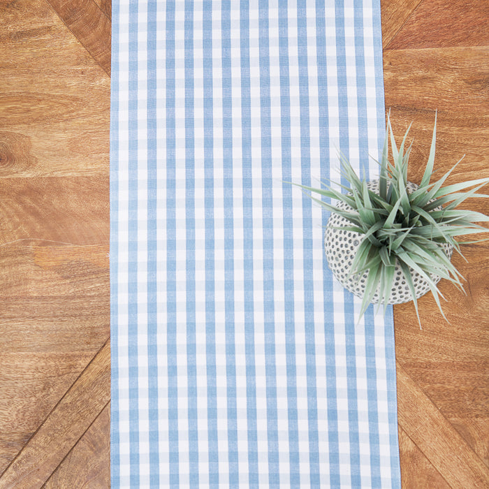 Calming Seas Table Linens table linens displayed as a coordinated tabletop setting.