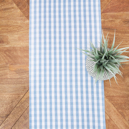 Calming Seas Table Linens table linens displayed as a coordinated tabletop setting.