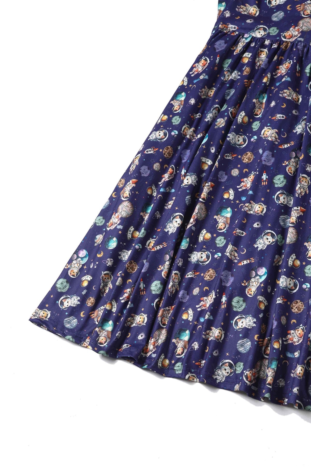 Billie Purple Cat In Space Print Dress