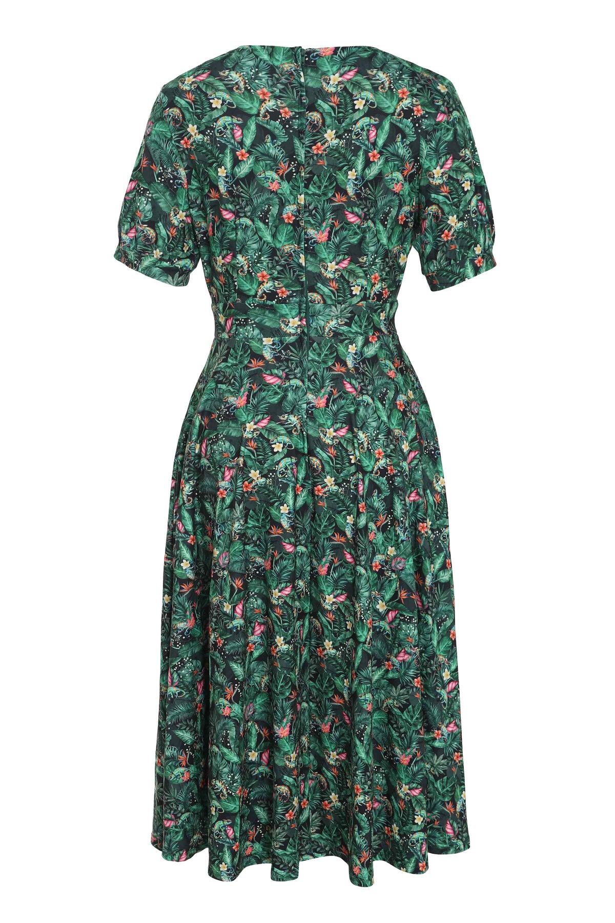 Julia Chameleon Midi Dress In Green