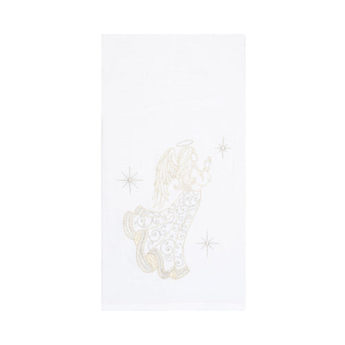 A Champagne Praying Angel Flour Sack Kitchen Towel.