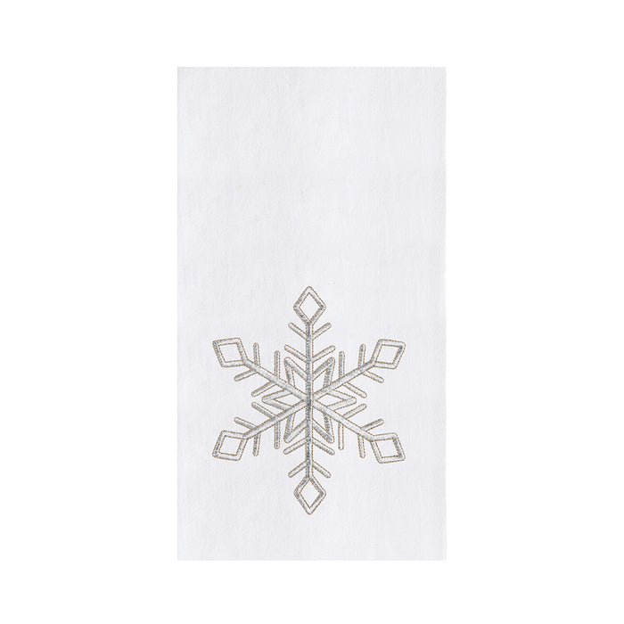 A Champagne Snowflake Flour Sack Kitchen Towel.