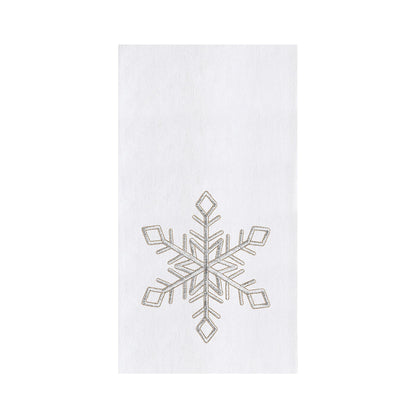 A Champagne Snowflake Flour Sack Kitchen Towel.