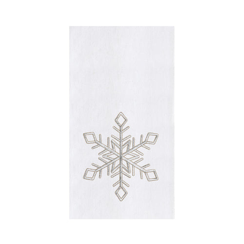 A Champagne Snowflake Flour Sack Kitchen Towel.