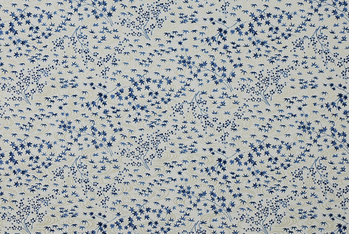 Chiyogami Leaf Swirl Navy on Cream