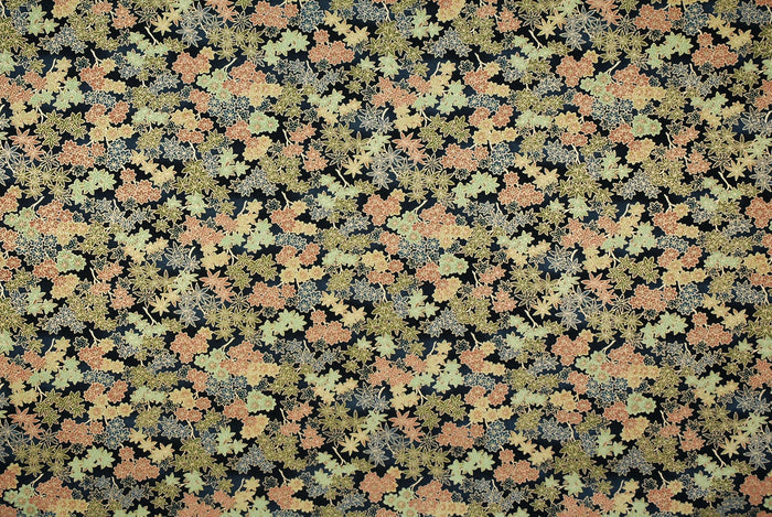 Chiyogami Mixed Blossoms on Black - NEW
