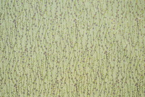 Chiyogami Tiny Plum Blossoms on Pale Yellow -- NEW