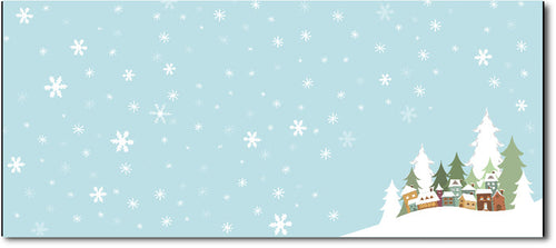 Christmas Envelopes -  Winter Village - (#10 Envelopes)