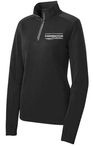 CITY WOMEN'S SPORT-WIK TEXTURED 1/4 ZIP