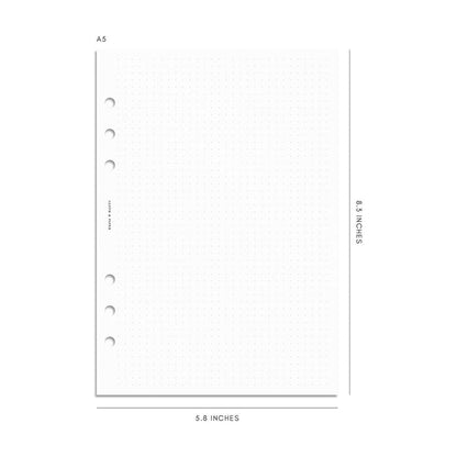 Cloth & Paper - Dot Grid Planner Inserts