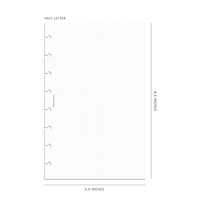 Cloth & Paper - Dot Grid Planner Inserts