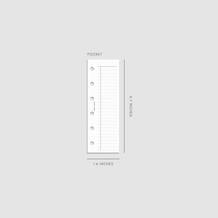 Cloth & Paper - Half Page Task Inserts