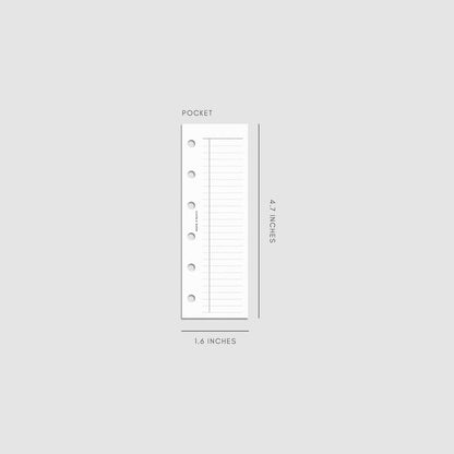 Cloth & Paper - Half Page Task Inserts