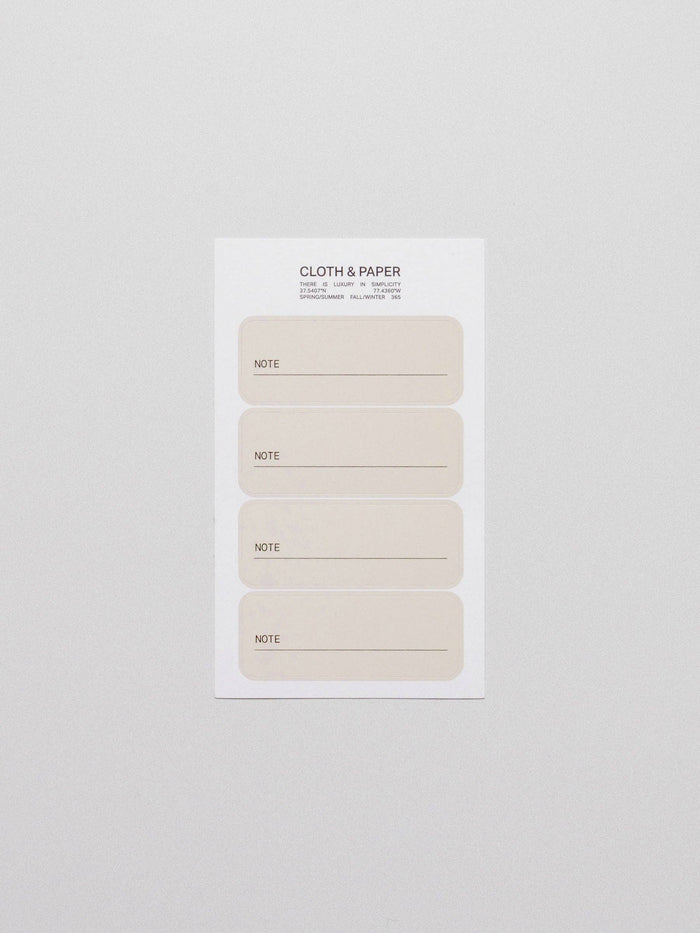 Cloth & Paper - Label Planner Stickers | Note
