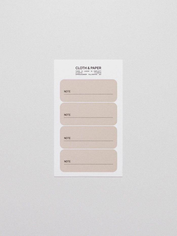 Cloth & Paper - Label Planner Stickers | Note
