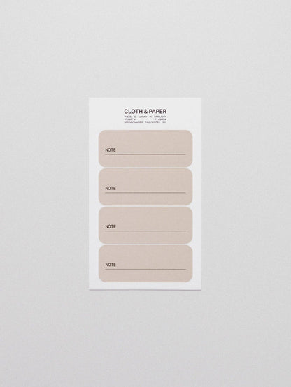 Cloth & Paper - Label Planner Stickers | Note