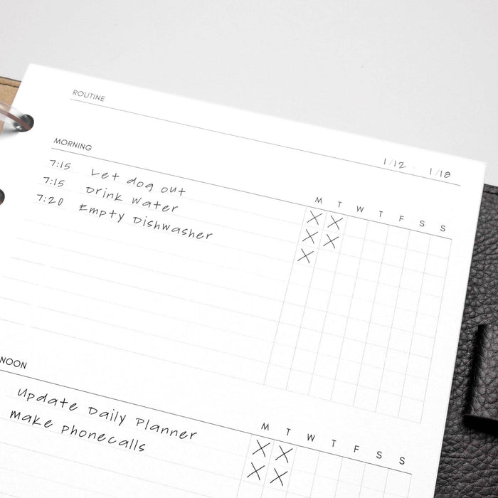 Cloth & Paper - Routine Builder Planner Inserts