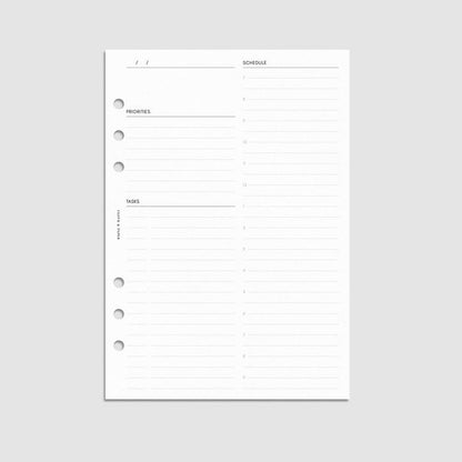 Cloth & Paper - Undated Daily Planner Inserts | Refreshed Layout