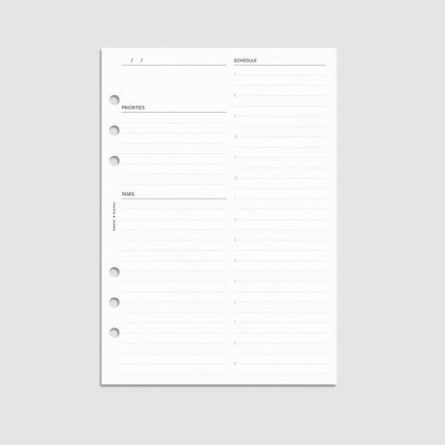 Cloth & Paper - Undated Daily Planner Inserts | Refreshed Layout