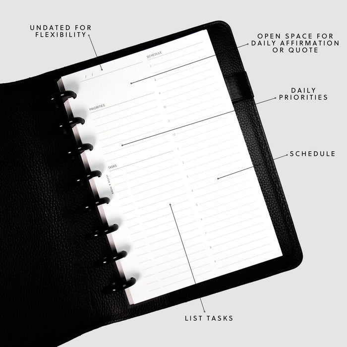 Cloth & Paper - Undated Daily Planner Inserts | Refreshed Layout