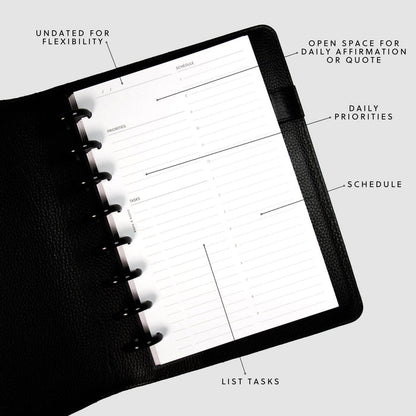 Cloth & Paper - Undated Daily Planner Inserts | Refreshed Layout
