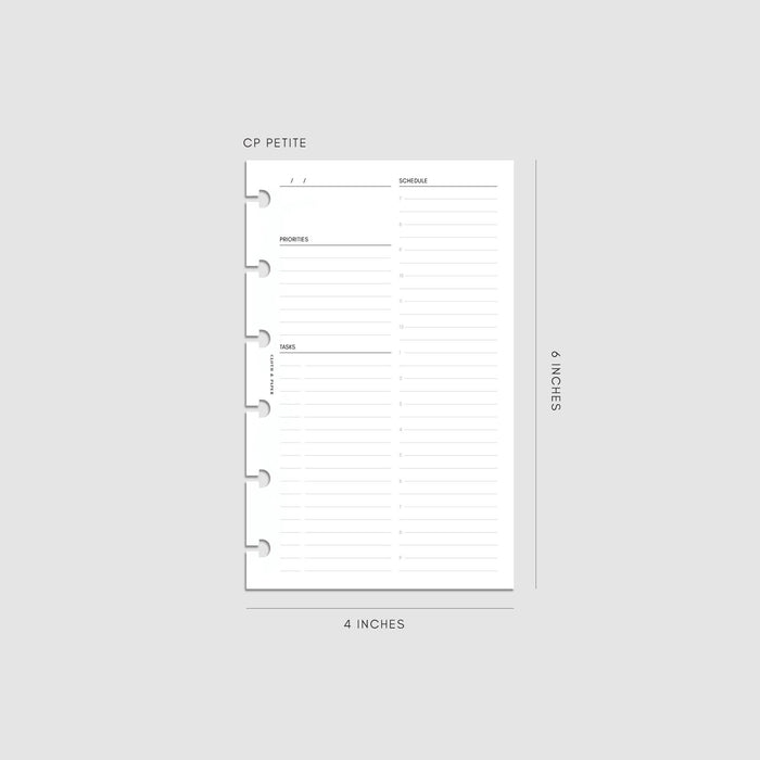 Cloth & Paper - Undated Daily Planner Inserts | Refreshed Layout