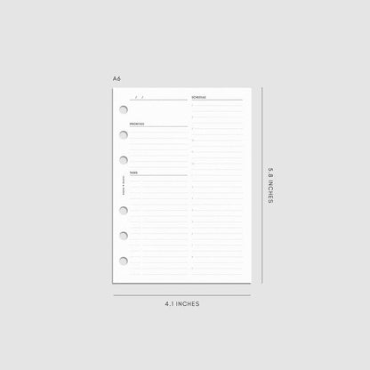 Cloth & Paper - Undated Daily Planner Inserts | Refreshed Layout