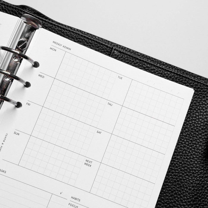Cloth & Paper - Weekly Admin Planner Inserts | Monday Start