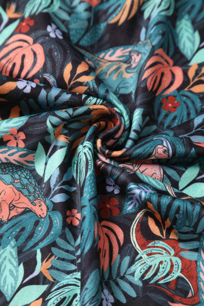 Esther Colourful Dinosaur Jumpsuit In Green