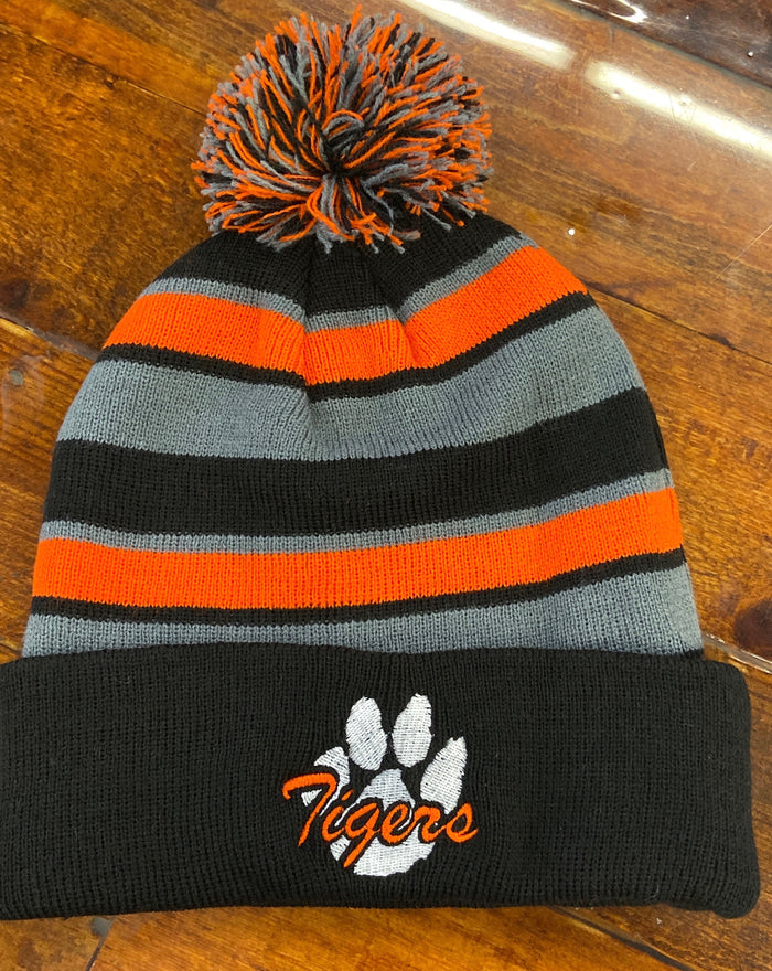 COMEBACK BEANIE - BLACK/ORANGE EMBROIDERED
