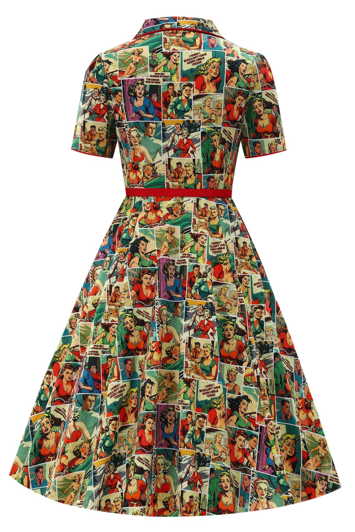 Mabel Comic Book Midi Shirt Dress