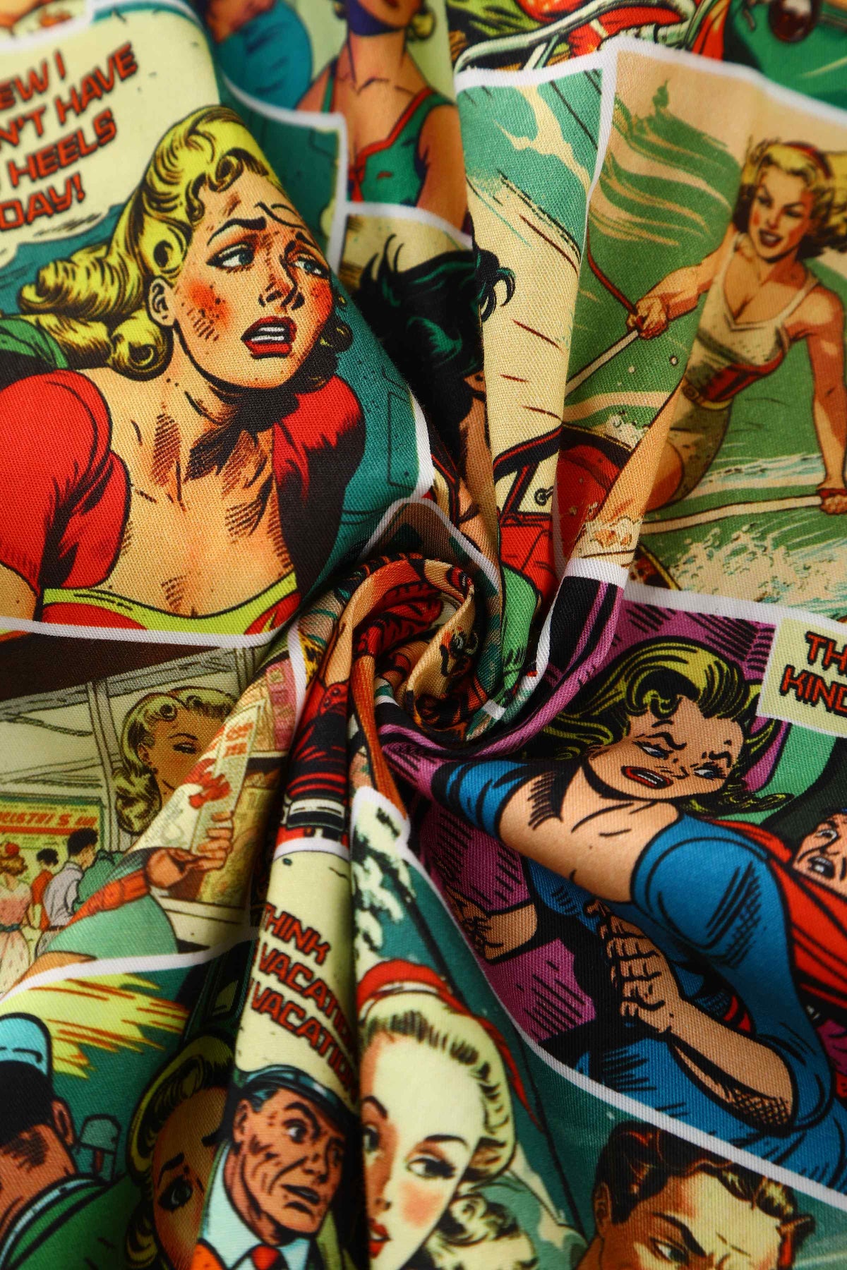 Mabel Comic Book Midi Shirt Dress