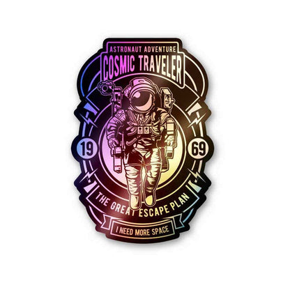 Cosmic Traveler Holographic Stickers - Holographic stickers | STICK IT UP