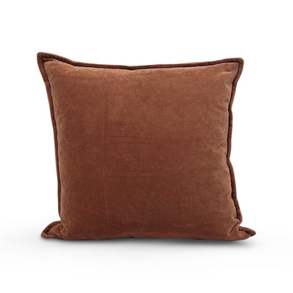 cotton velvet pillow dark brown from Surya