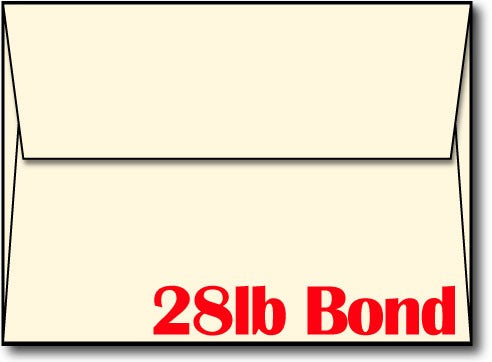 28lb Cream Envelope, size A6, measure (4 3/4" x 6 1/2") , compatible with  inkjet and laser, Matte Both sides