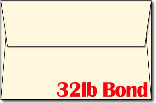 32lb Cream Linen Envelope, size A9, measure (5 3/4" x 8 3/4") , compatible with inkjet and laser, Matte Both sides