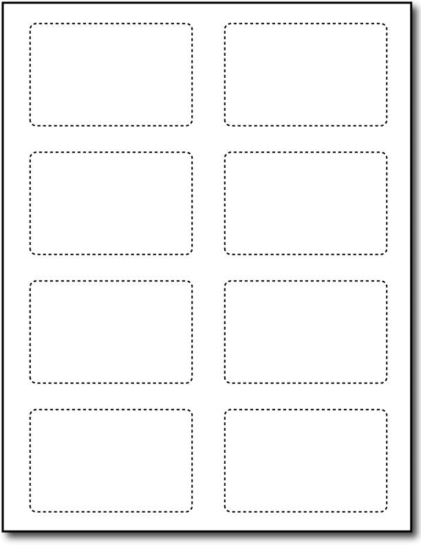 65lb Microperforated White Credit Card Size Paper.
