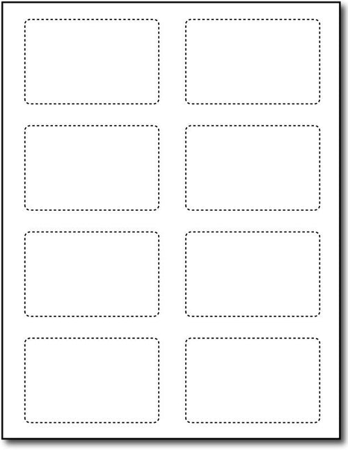 65lb Microperforated White Credit Card Size Paper.