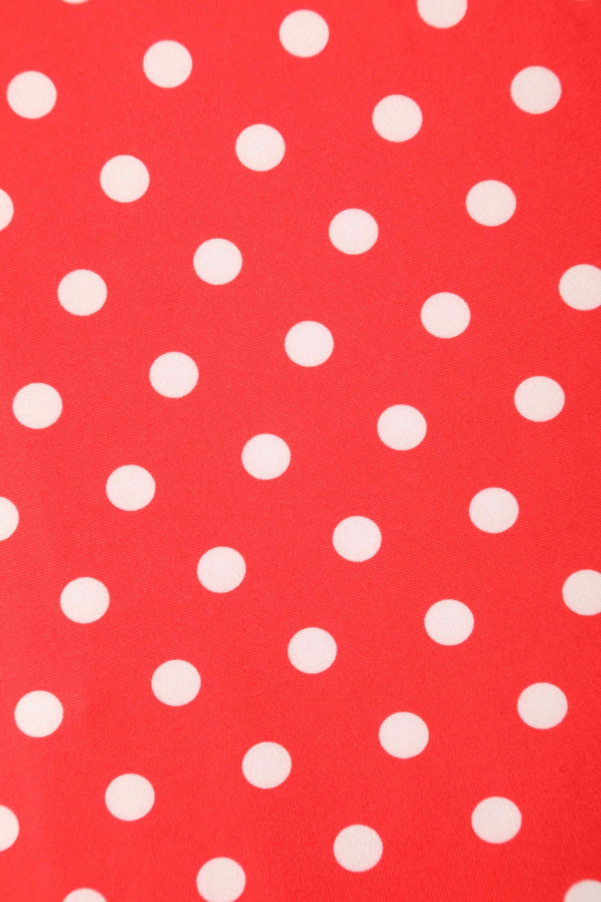 Donna Crossover Bust Red Polka Dot Dress