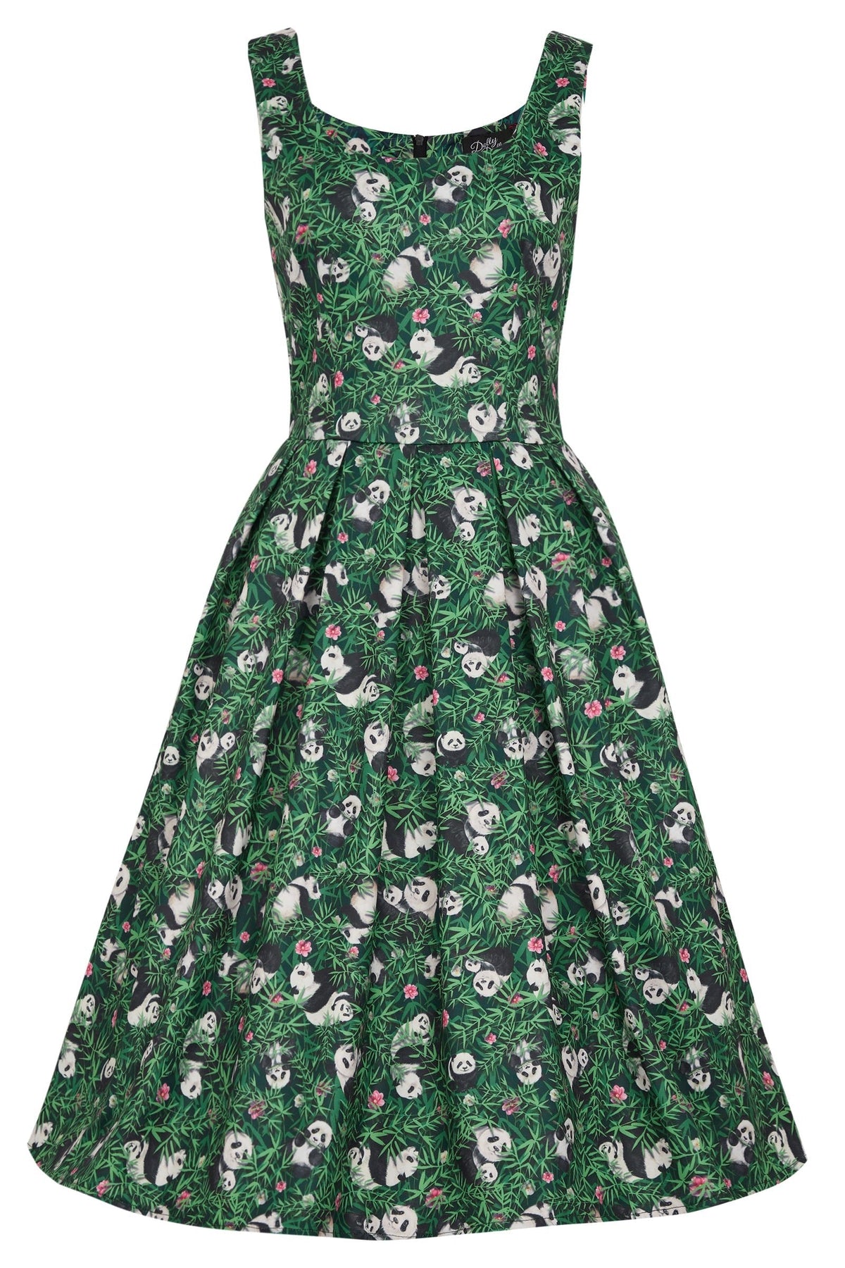 Amanda Panda & Bamboo Forest Print Swing Dress