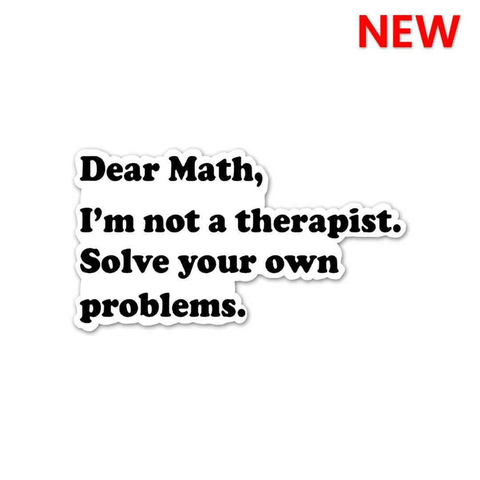 Dear Math Sticker - Stickers | STICK IT UP