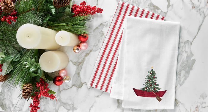A Deck The Hulls Flour Sack Kitchen Towel.