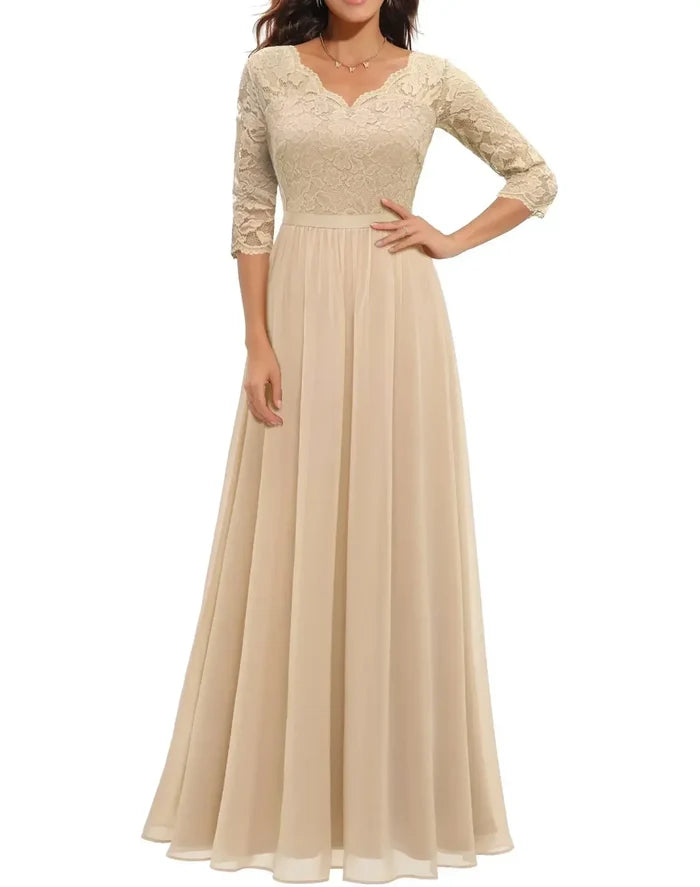 Diane™ | Women’s Elegant Lace Long Dress